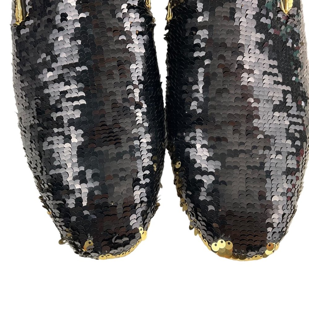 NEW AMALI Men's Slip On Gold/Black Sequins Loafers Flipp-428 size 15 - Picture 9 of 14